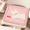 Cojín de asiento para sofá de oficina, dormitorio estudiantil, cojín para silla de dibujos animados lindo, cálido y aislante, acolchado grueso de cachemira sintética