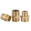 Adaptador reductor directo de latón macizo con doble rosca macho unión hexagonal corta rosca macho-macho extensión roscada accesorio para tubería de entrada de agua no