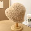2024 novo chapéu de balde com textura de pelo para outono e inverno simples elegante moda alta qualidade rosto pequeno chapéu de pescador