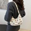 Bolsa de Ombro Estilo Doce Simples 2025 Novo Estilo Bolsa Tote Moda Simples Casual Grande Capacidade Axilar Transversal para Mulheres