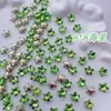 Rhinestones para decoración de uñas de color verde claro, con base puntiaguda, formas variadas, verde translúcido, decoraciones populares y lujosas de rhinestones para uñas