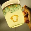 Tazas vintage a juego de porcelana Medusa, tazas de cerámica pintadas en oro, tazas de desayuno para el hogar, tazas de cerámica para regalo, venta al por mayor