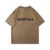 FOG2022 Nueva Camiseta de Manga Corta Duplex de Silicona Letra FEAR OF GOD Moderna Holgada Estilo Urbano para Hombre