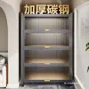 Armário de armazenamento de chão para cozinha e sala de jantar com porta, armário de armazenamento com porta, micro-ondas, forno, panela, armário de armazenamento de função multicamada, prateleira