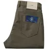 Calça casual elástica anti-pilling, absorvente de suor, masculina, primavera e verão, fina, não amassa, cinco bolsos, corte reto, versátil