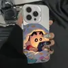 Funda de teléfono adecuada para Apple 18 Pro Max de Dibujos Animados Shin-Chan, Carcasa Blanda y Dura para iPhone, Personalización UV