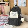 Mochila Nova Tendência de Grande Capacidade e Alta Aparência Estilo Coreano Mochila para Aluno do Ensino Fundamental Bolsa Escolar Casual Ins Nicho para Mulheres