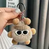 Lindo Conejo Rex de Imitación con Piernas Largas, Colgante Llavero de Coche Bola de Carbón Pequeña, Colgante de Peluche para Bolso, Muñeco de Regalo