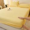 Fleece con Forro de Terciopelo de Leche Terciopelo Coral Cama Sábanas de Cama Pieza Única Dormitorio Individual Acolchado Grueso Colcha Color Sólido Juego de Sábanas de Cama Juego de Tres Piezas