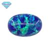 Huagang gema em forma de ovo OPAL sintético OPAL pedra nua anel de superfície artificial OPAL Oval flat bottom# L-1