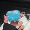 Adecuado para Apple AirPods Auriculares Inalámbricos Funda Protectora Patrón de Marco de Fotos de Mármol Carcasa Transparente Suave de Ensueño