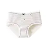 Calzones de algodón puro para niñas, estilo universitario, con estampado lindo, de cintura media, transpirables, antibacterianos 10A, entrepierna extendida, ropa interior para niñas que cubre las caderas