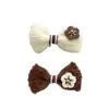 Flores de Lã Outono e Inverno, Laços com Contas, Acessórios de Tecido, Roupas DIY, Sapatos, Meias, Bolsas, Acessórios, Acessórios para Bonecas