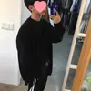 Suéter de Punto para Hombre Holgado Cuello Grande de Lana de Punto de Color Sólido de un Solo Botón Chaqueta Cardigan para Hombre Marrón