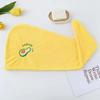 Toalha de banho dupla coral fleece para cabelos secos, touca de banho espessada, macia e absorvente, estampa de desenho animado, bordado, toalha para os pés, fábrica, cabelos lisos