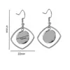 Ganchos Base para Aretes de Acero Inoxidable con Patrones Geométricos Electroplateados al Vacío, Colgantes para Aretes, Marcos Hechos a Mano para DIY