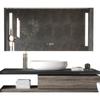 Gabinete de baño de lujo ligero moderno lavabo de cerámica de placa de roca mesa de lavado de baño gabinete de baño inteligente de madera maciza fabricante Nuevo