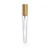 Botella de Perfume de Vidrio Transparente de 10 ml con Tapa, Botella Portátil de Hidratación para Viaje, Botella con Atomizador de Niebla Fina, Botella Dispensadora de Muestras