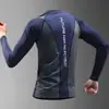 Camiseta Esportiva para Corrida Masculina Meias de Secagem Rápida Maratona Roupa de Banho Profissional Roupas de Fitness Treinamento de Outono Manga Longa
