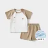 Conjunto de verano para bebés niños y niñas, ropa ligera de manga corta para niños pequeños, pijama de dos piezas para niños, ropa de verano para bebés