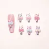 Nueva Cuchara, Tenedor, Pala de Gato Kt Sanrio, Accesorios para Uñas Artísticas, Pequeños Accesorios de Resina de Dibujos Animados, Aretes DIY, Accesorios para Uñas