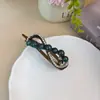 Grampo de Cabelo Novo Estilo Oito com Strass e Contas Degradê, Presilha Elegante e Graciosa para Penteado Coque na Nuca ou Semi-Preso