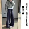 Pantalones Deportivos Casuales Grises para Mujer Otoño e Invierno 2026 Forrados de Polar a Prueba de Viento Cálidos Pantalones de Chándal de Cintura Alta Holgados Rectos de Pierna Ancha