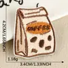 Comida original de desenho animado, sobremesa, café, bordado à máquina importado, acessórios de vestuário DIY, bolsas de lona, bagagem, patches bordados