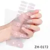 Zhengxiang Rede Vermelha Filme de Esmalte Colorido Gradiente Adesivos de Unha 3D Imitação de Diamante Florescendo Adesivos de Unha Livro Vermelho Pequeno Adesivos de Unha Quentes