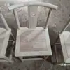 Nueva Silla Oficial de Madera Maciza Estilo Chino, Silla Circular, Silla con Respaldo Peinado, Sillón, Silla con Respaldo, Silla de Oficina de Madera de Caucho sin Acabado, Embalaje a Granel
