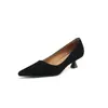 Zapatos de punta fina de corte bajo para mujer de 4.5 cm que no cansan los pies incluso después de estar de pie mucho tiempo, modelo nuevo primavera 2026, piel plena, elegantes zapatos de trabajo
