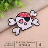 Según bordado capítulo de bordado por computadora tela con bordado de calavera linda pegatinas para ropa logo decorativo estilo punk parche bandera pirata barco