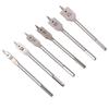 Conjunto de 6 peças de brocas chatas de três pontas para marcenaria, abridor de furos, cabo hexagonal 10-25 broca chata broca branca revestida de titânio abridor de furos para madeira