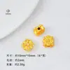 Colgante de Flor de Lirio del Valle Chapado en Cobre Dorado de Alta Retención de Color Pulsera con Cuentas Espaciadoras de Flor de Trébol de Cuatro Hojas Accesorios de Joyería con Cuentas Materiales Venta al por Mayor