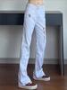 Jeans con Estampado de Rayos de High Street Americano al por Mayor para Hombres y Mujeres, Pantalones Slim Scimitar, Jeans con Estilo High Street Americano