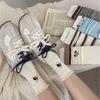 Calcetines de Rayas para Mujer Otoño e Invierno de Media Pantorrilla Dibujos Animados Japoneses Coloridos Lindo Bloque de Color Holgados Estilo Universitario Largos Algodón Puro Venta al por Mayor