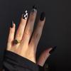 Uñas Postizas Portátiles Blanqueadoras Rojo Vino Manicura Ins Calidad Superior Primavera y Verano Calcomanías para Uñas Estudiante Uñas Postizas Calcomanías Acabadas Estilo Corto