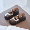 Zapatos de princesa para niña, zapatos infantiles elegantes, nuevos zapatos planos Mary Jane de cuero para primavera 2026 para niñas