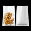 Calças com Bolso Plano Selado a Quente Cor Branca Pérola Transparente Embalagem Selada para Biscoitos de Chá Lanches Cosméticos Ferramentas Sacos de Subembalagem