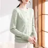 Suéter de tricô de outono para mãe, blusa básica, novo modelo 2026, top elegante e estiloso de manga longa para mulheres de meia-idade e idosas, moda feminina da moda