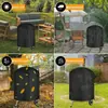Funda Redonda para Barbacoa de Exterior Weber 210D Negro Plateado Recubierto Protector Solar Impermeable a Prueba de Polvo Correa con Cordón Transfronterizo