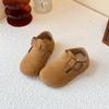 Sapatos Infantis Estilo Coreano Birkenstock Retrô Coleção Primavera e Outono 2025 Novos Sapatos Pequenos de Couro para Meninas Sapatos com Solado Macio Estilosos Flats