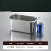 Cuencos de acero inoxidable para servir, recipientes rectangulares con tapa, recipientes comerciales para alimentos, carritos de comida rápida, cuencos para servir en buffet, platos cuadrados, cajas