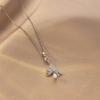Colar Feminino Ins Bonito Urso Pingente Colar Europeu e Americano Novo Estilo Elegante Micro-incrustado Colorido Zircão Amor Clavícula Corrente