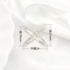 Hebilla creativa de moda para bufanda con perla y cristal galvanizado, hebilla cruzada hueca multiusos para chal, bufanda cuadrada hebilla para anudar bufanda