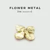 Casaco Corta-vento de Pelo com Botão Grande e Estampa de Bolinhas e Flor de Quatro Pétalas em Óleo Botão Decorativo Jaqueta de Tweed Botão de Metal