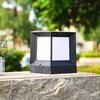 Faro Solar para Poste de Valla Exterior Luz de Jardín Cuadrada para Cabeza de Pared Luz para Poste de Puerta Impermeable para Exteriores Casa Flor