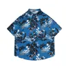 Camisas Hawaianas de Manga Corta New Retro Transfronterizas para Hombres y Mujeres, Casual Modernas Holgadas para Parejas, Camisas Florales de Playa para Vacaciones