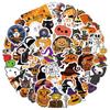 50 Adesivos Divertidos Temáticos de Halloween Combináveis para Decorar Garrafas de Água e Malas de Viagem, Adesivos à Prova d'Água Estilo Graffiti de Monstro Abóbora