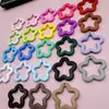 Estrella de Cinco Puntas Calada de Acrílico Color Sólido 3 cm Agujero para Colgar Pendientes Colgantes DIY Accesorios de Joyería Llavero Colgante para Bolsos